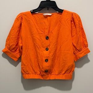 ONLY Women's Vibrant Orange Blouse